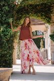 Maddison Maxi Skirt in Blush