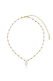 Crystal Spark and Ball Chain Necklace Set