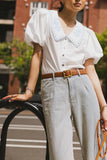 Lara Embroidered Blouse in Off White FINAL SALE