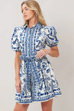 ISLAND PULSE BLUE MINI DRESS