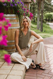 Bailey Sweater Vest in Olive
