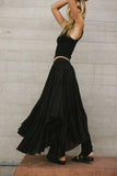 Augusta Handkerchief Skirt in Black FINAL SALE