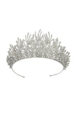 Silver Feather Shaped Zirconia Crown