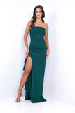 Marie Strapless Maxi Dress Emerald