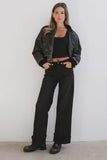 Clarissa Bomber Jacket in Black FINAL SALE