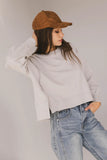 Costello Reverse Seam Crewneck in Grey FINAL SALE