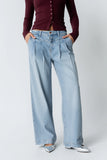 Stella Pleated Baggy Jeans