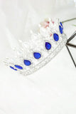 Royal Blue Crystal Baorque Crown