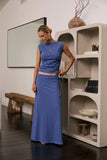 Freda Maxi Skirt in Blue