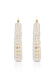 Pearl Wrapped Hoop Earrings
