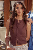 Griffin Knit Tank Top in Wine FINAL SALE