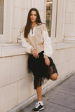 Zeya Half Zip Sweatshirt in Tan FINAL SALE