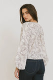 Isa Floral Blouse in Cream FINAL SALE