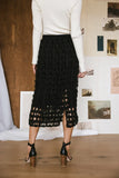 Open Cage Knit Skirt in Black FINAL SALE
