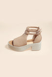 Elizabeth Heeled Sandals in Tan FINAL SALE