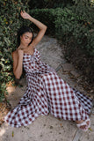 Mayzie Gingham Maxi Dress