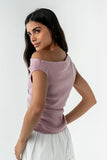 Susanna Asymmetrical Top in Mauve