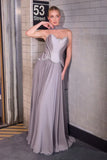 Georgina Corset Ball Gown With Scarf