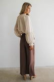 Elowen Button Up Blouse in Cream FINAL SALE