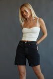 Levis 501 Mid Thigh Shorts Lunar Black