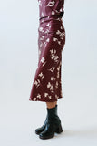 Carsyn Floral Maxi Skirt in Red Brown