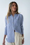 Hillary Striped Button Up