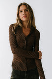 Vernon Sheer Button Up in Brown
