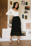 Open Cage Knit Skirt in Black FINAL SALE