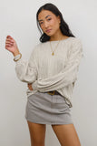 Tate Knit Sweater in Oatmeal