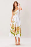 IVORY BOTANICA FLORAL MIDI DRESS