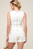 OPEN MINDED DENIM WHITE DENIM SKORT ROMPER