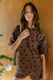 James Polka Dot Tee in Brown FINAL SALE