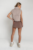 Ginny Fur Vest in Taupe