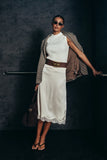 Rika Ribbed Top in Ivory