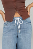 Eva Drawstring Wide Leg Jeans FINAL SALE
