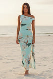 Amalfi Maxi Dress Mint Floral Print Dress