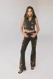 Camille Embroidered Flare Jeans FINAL SALE