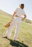 Ollie Embroidered Wide Leg Pants