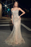 Cairo Gown Fringe Embellished Mermaid Gown