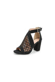 Outdoor Peep Toe Chunky Heel Fashion Shoes With Hollow out