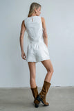 Rudy Embroidered Tank Top in Ivory