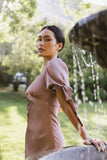 Amanda Lace Trim Maxi Dress in Mauve FINAL SALE