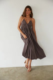 Ester Tiered Linen Midi Dress