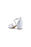 Open Toe Hollow Out Chunky Heels with Flowers