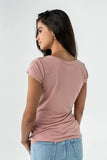 Brenda Cross Top in Mauve