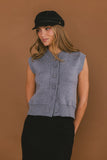 Tori Sweater Vest in Grey FINAL SALE
