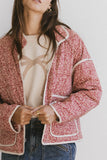 Kadee Quilted Jacket in Burgundy FINAL SALE