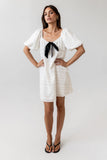 Minnie Textured Baby Doll Dress in Ivory FINAL SALE
