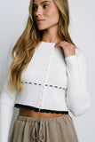 Irene Ribbed Sweater in Cream