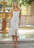Michaela Dress Embroidered Eyelet Lace Floral Midi Dress